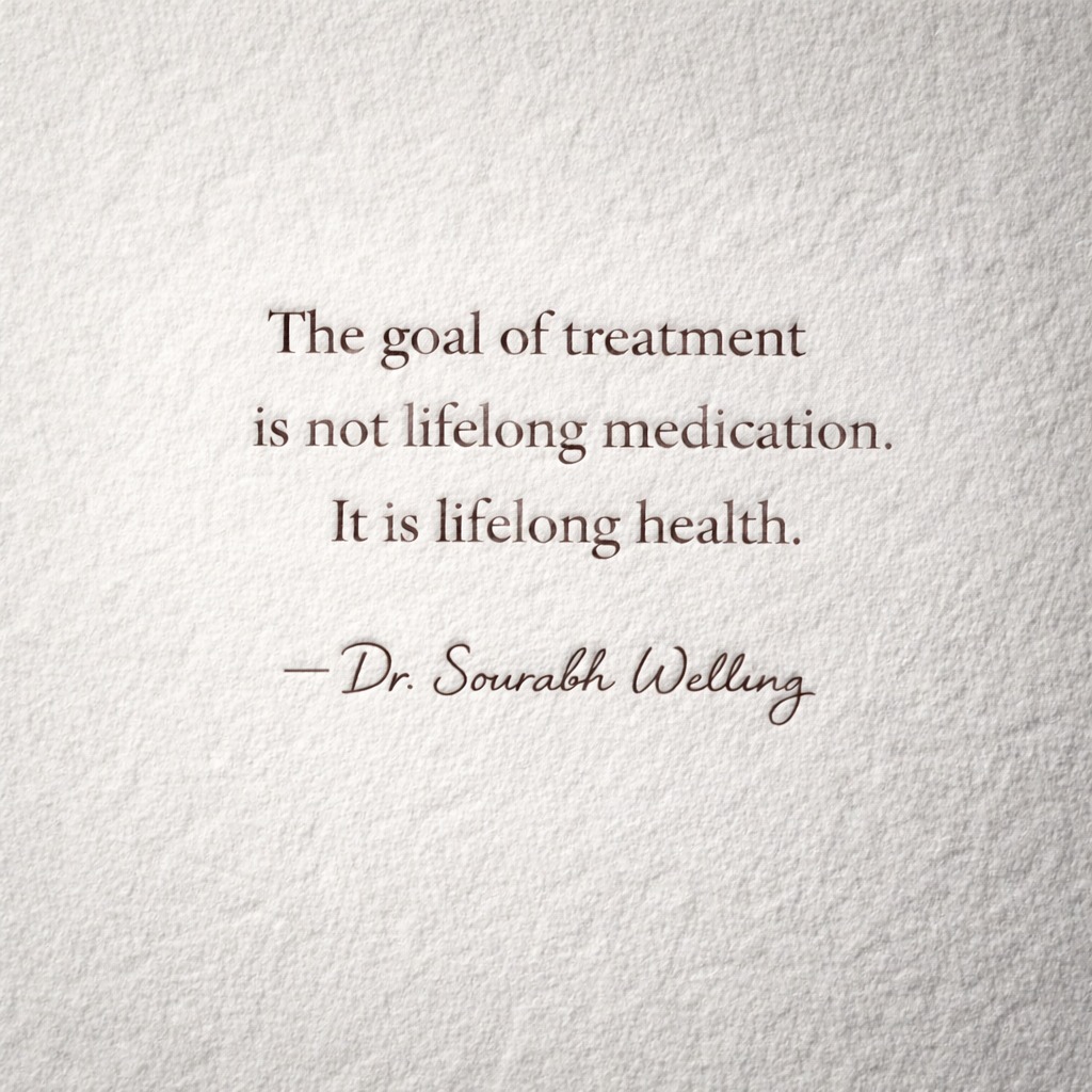 Dr_Welling's tweet photo. The goal of treatment should not be lifelong medication. It should be lifelong health.

When treatment focuses on restoring balance in the body, dependence on medicines can gradually reduce.

Try Homeopathy Assisted Recovery Therapy from Welling Homeopathy.

DM to book a personal consultation with our experts.

#getwell #getcured