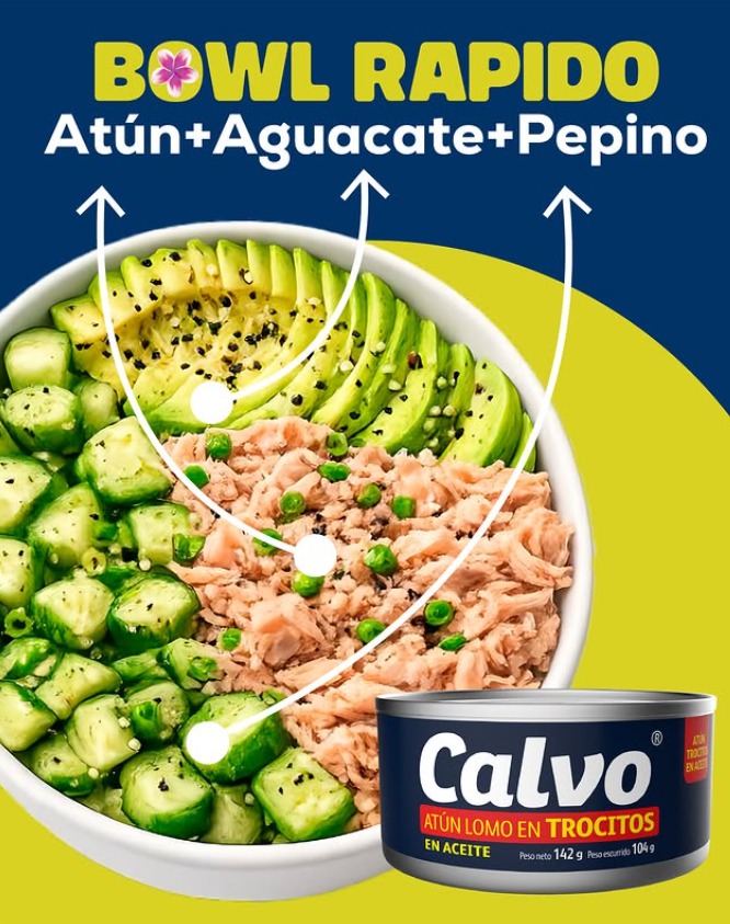 Vacaciones de Semana Santa = recetas fáciles, frescas y sin complicaciones ☀️🌊

Este bowl es literalmente un 20/10 🔥
Sin cocina y listo en minutos.
Solo necesitás: aguacate, pepino y la variedad de #Atun #Calvo que más te gusta.

¿Lo probás hoy?

#AlimentacionSaludable