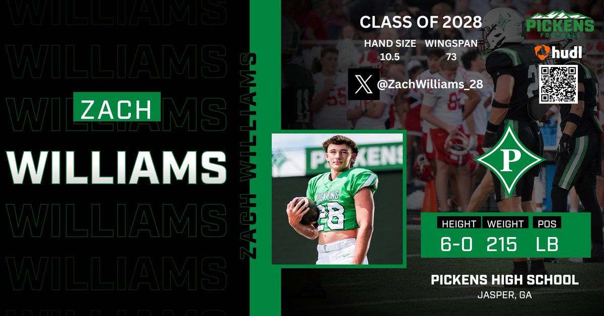 PickensFootball's tweet photo. 28 LB, extremely fast and physical.  Season was cut short due to injury, but will be a LB to come see. https://t.co/APX9rN8hSQ