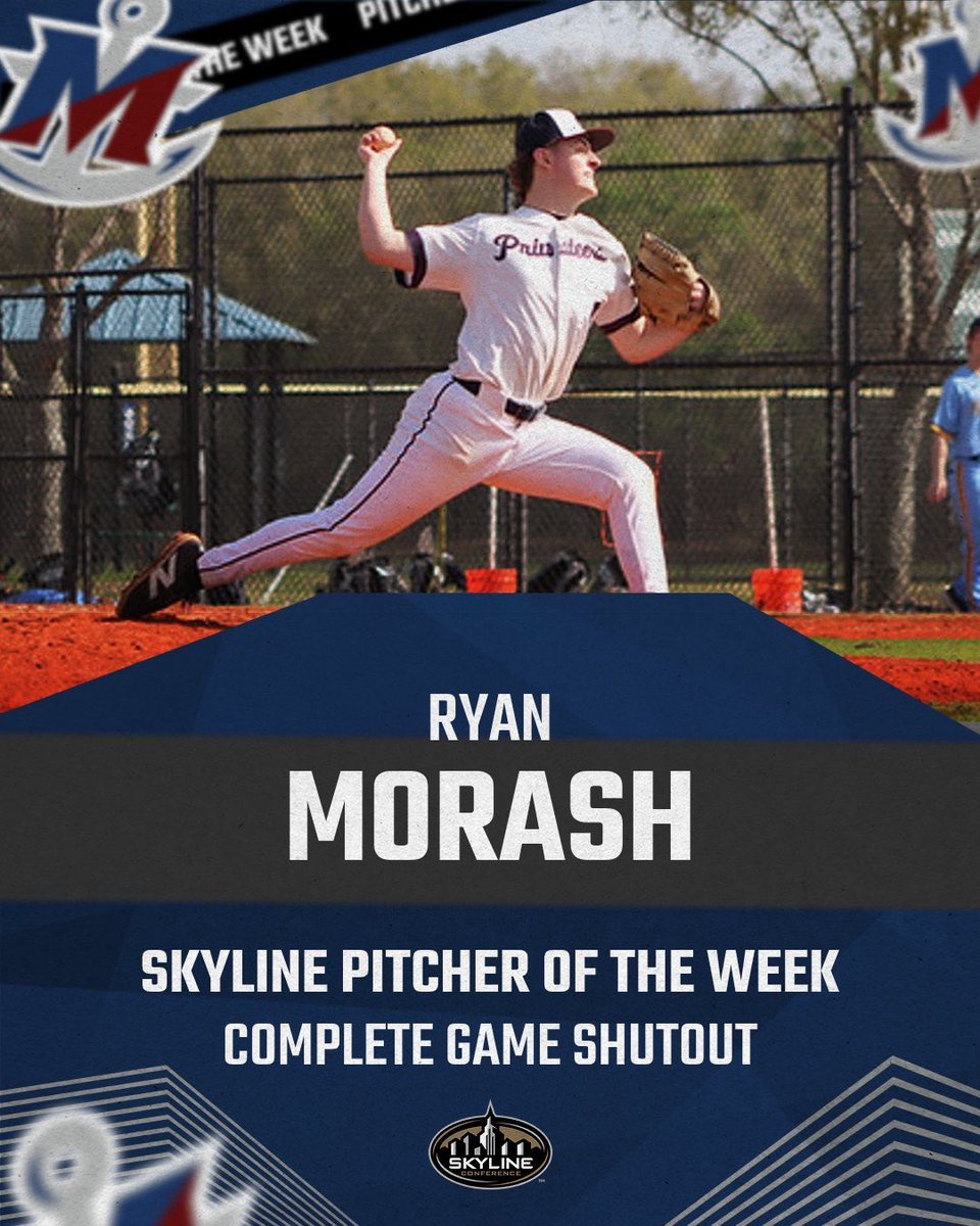 Congratulations to Ryan Morash who was named Skyline Pitcher of the week. Ryan was dominant in a complete game shutout against St. Joseph’s Brooklyn this past Saturday. Ryan held to Bears to just 5 hits over 9 innings to go along with 10 K’s, lowering his season ERA to 2.28