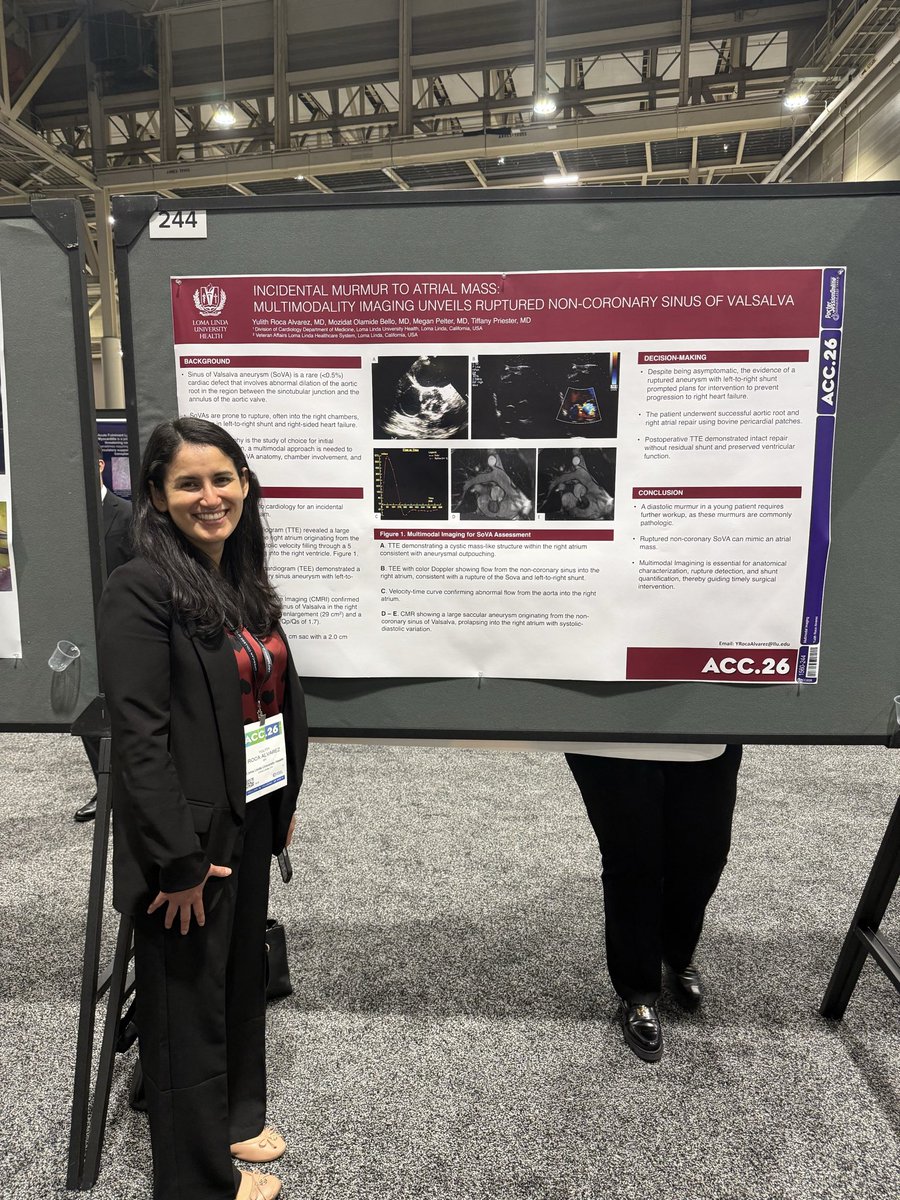 MeganPelter's tweet photo. So proud of LLU fellows &amp; residents @LLUHealth for their dedication and hard work in presenting research &amp; cases @acc26! You make us proud🤩
#acc26 #LLUFMG https://t.co/5kaY52TyUU