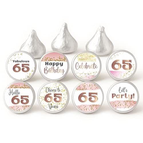 adorebynat's tweet image. 65th Birthday Sticker Labels for Hershey's Kisses by Adore By Nat — rose gold set of 240. Sixty-Five candy sticker party favors, elegant and ready-to-stick for a stylish celebration. #65thBirthday #PartyFavors amazon.com/dp/B0DHYLVDNY