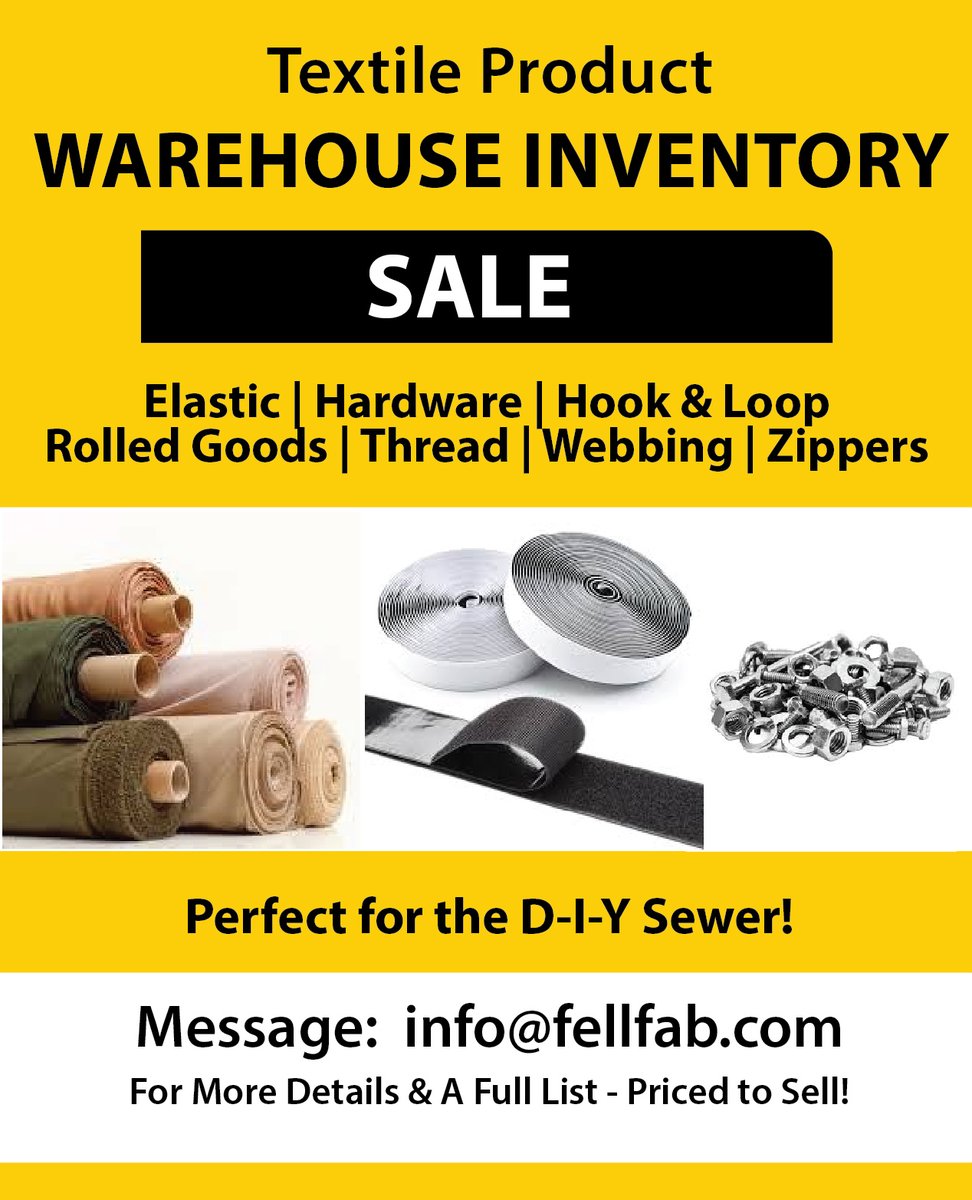 FELLFAB's tweet photo. FELLFAB® is moving and having a warehouse Sale! If you are looking for: Aviation Grade Carpet, various wide fabrics, hardware, perfect for the home sewer 

For a full list, reach out to info@fellfab.com or go to our affiliated page https://t.co/OaD3rKfrmS.

#movingsale https://t.co/Py2kkq7yFx