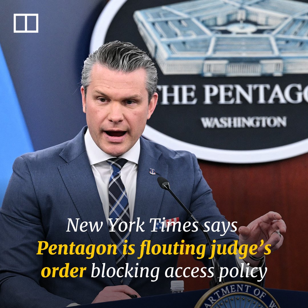 SCMPNews's tweet image. The Pentagon’s new credential policy had been found to violate journalists’ rights to free speech and due process. 

(Link in comments)

#pentagon #usa #nyt #law #news #scmpnews #scmp