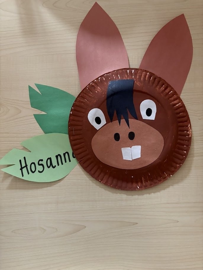Our PreK-3 students were prepared for Palm Sunday yesterday! They made these beautiful masks last week after learning about how Jesus entered Jerusalem peacefully riding a donkey.