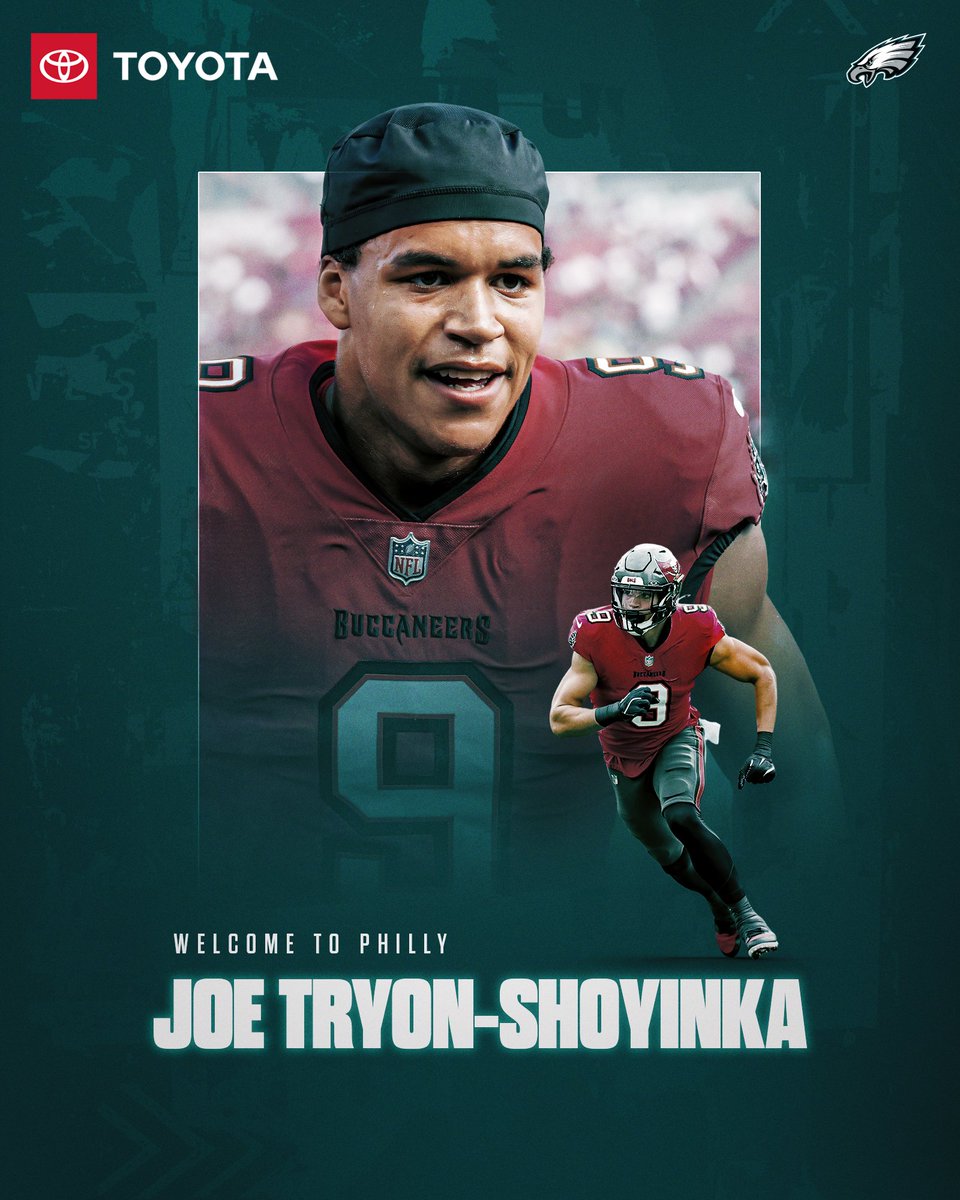 Eagles's tweet image. We've agreed to terms on a one-year deal with OLB Joe Tryon-Shoyinka.

@Toyota | #FlyEaglesFly