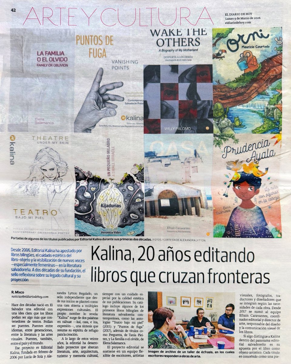 KalinaEditorial's tweet photo. Hace unas semanas, con motivo de nuestro 20º aniversario, fue publicada esta nota en una de las últimas ediciones impresas de https://t.co/fhXxBLy4cy. Puedes leer la versión digital en el siguiente enlace: https://t.co/AkeBn4mjw5 https://t.co/EwjxmymESI