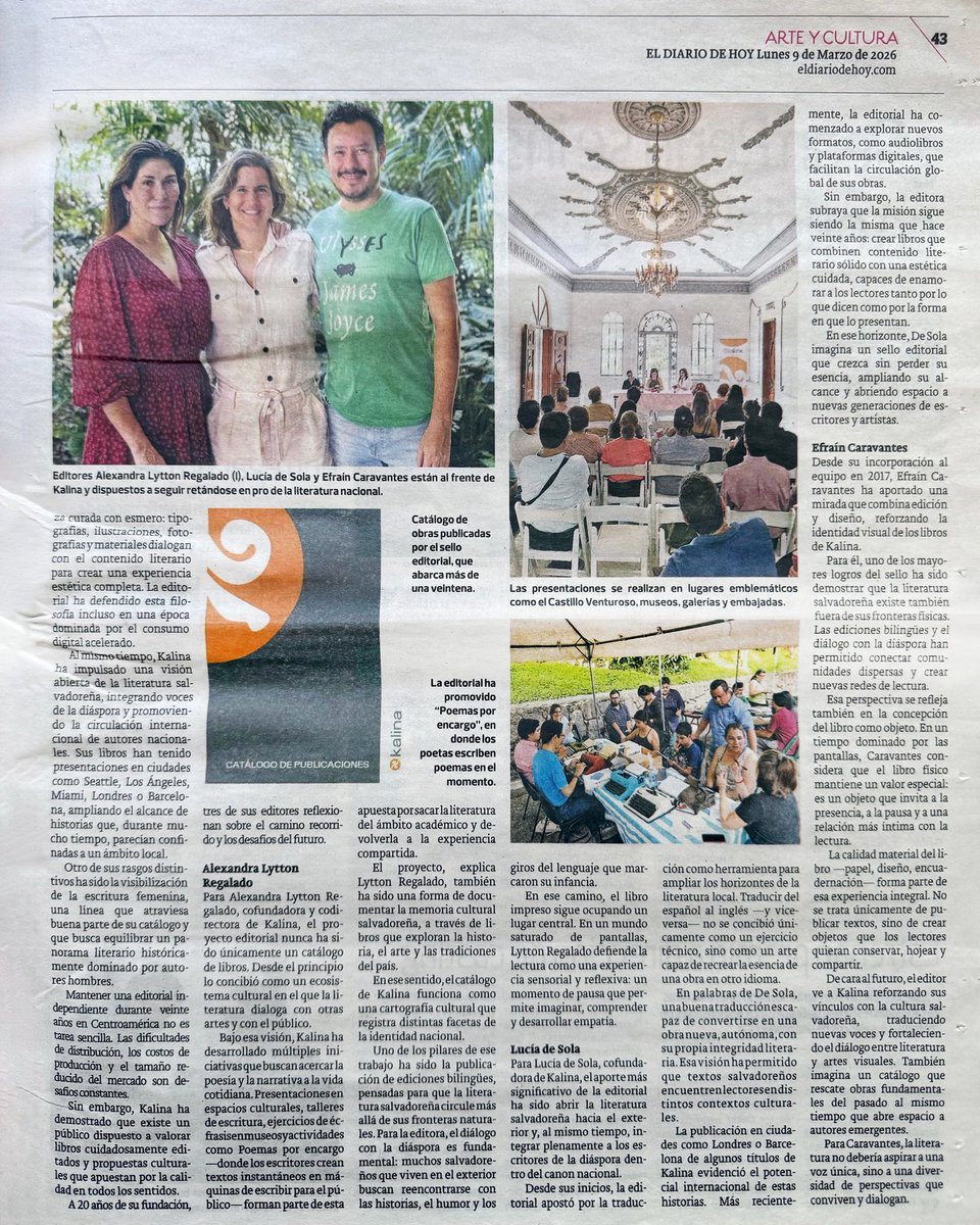 KalinaEditorial's tweet photo. Hace unas semanas, con motivo de nuestro 20º aniversario, fue publicada esta nota en una de las últimas ediciones impresas de https://t.co/fhXxBLy4cy. Puedes leer la versión digital en el siguiente enlace: https://t.co/AkeBn4mjw5 https://t.co/EwjxmymESI