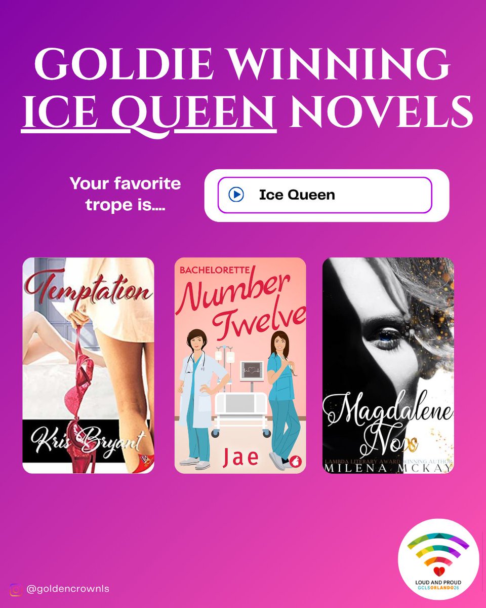 goldencrownls's tweet photo. Nothing beats a Goldie-winning Ice Queen. ❄️🏆 From The Headmistress to The Brutal Truth, these icons have perfected the "death stare to lovers" pipeline.

​Which award-winning queens belong on this list? Add yours below! 👇📚

​#SapphicBooks #GoldieAwards #IceQueen #gcls2026 https://t.co/jfn0BhgWBl