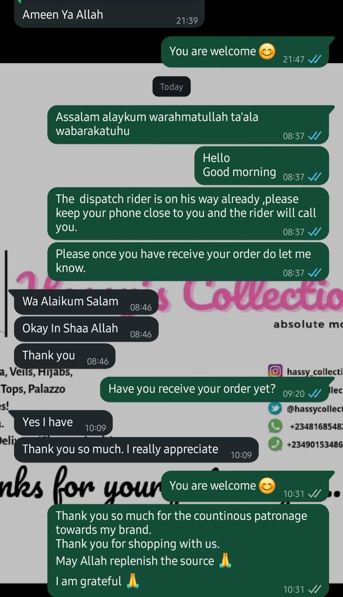 Ummammarr's tweet photo. Feedbacks ππππππ#Customers feedbacks #customers satisfaction #hassyCollections #premiumscarfs #scarfsinabuja , https://t.co/BFJPFVSJ9Y