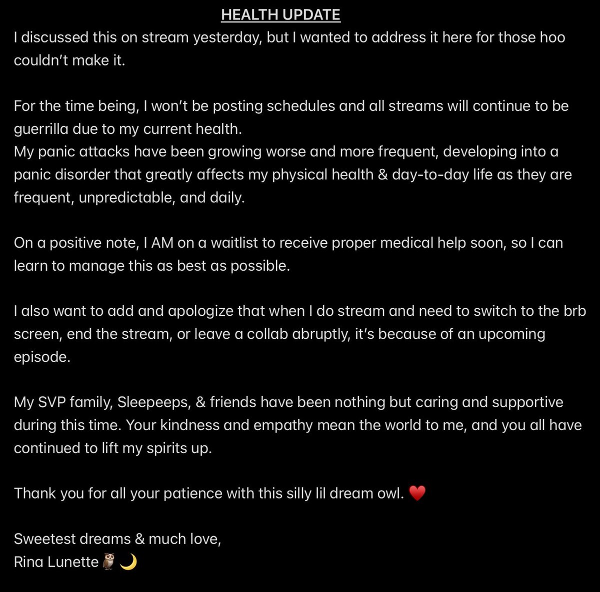 Rina Lunette🦉🌙 SVP tweet media