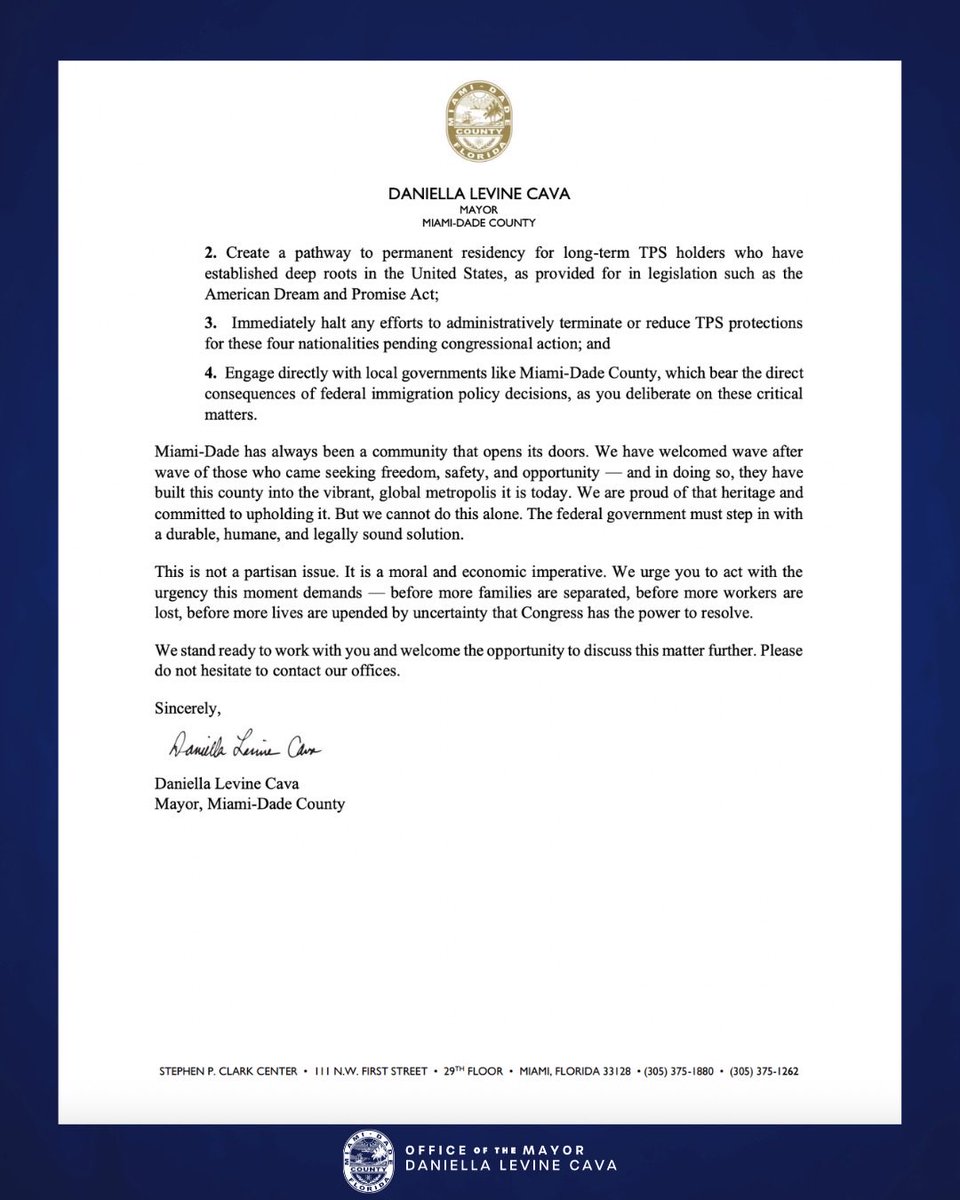 Daniella Levine Cava tweet media