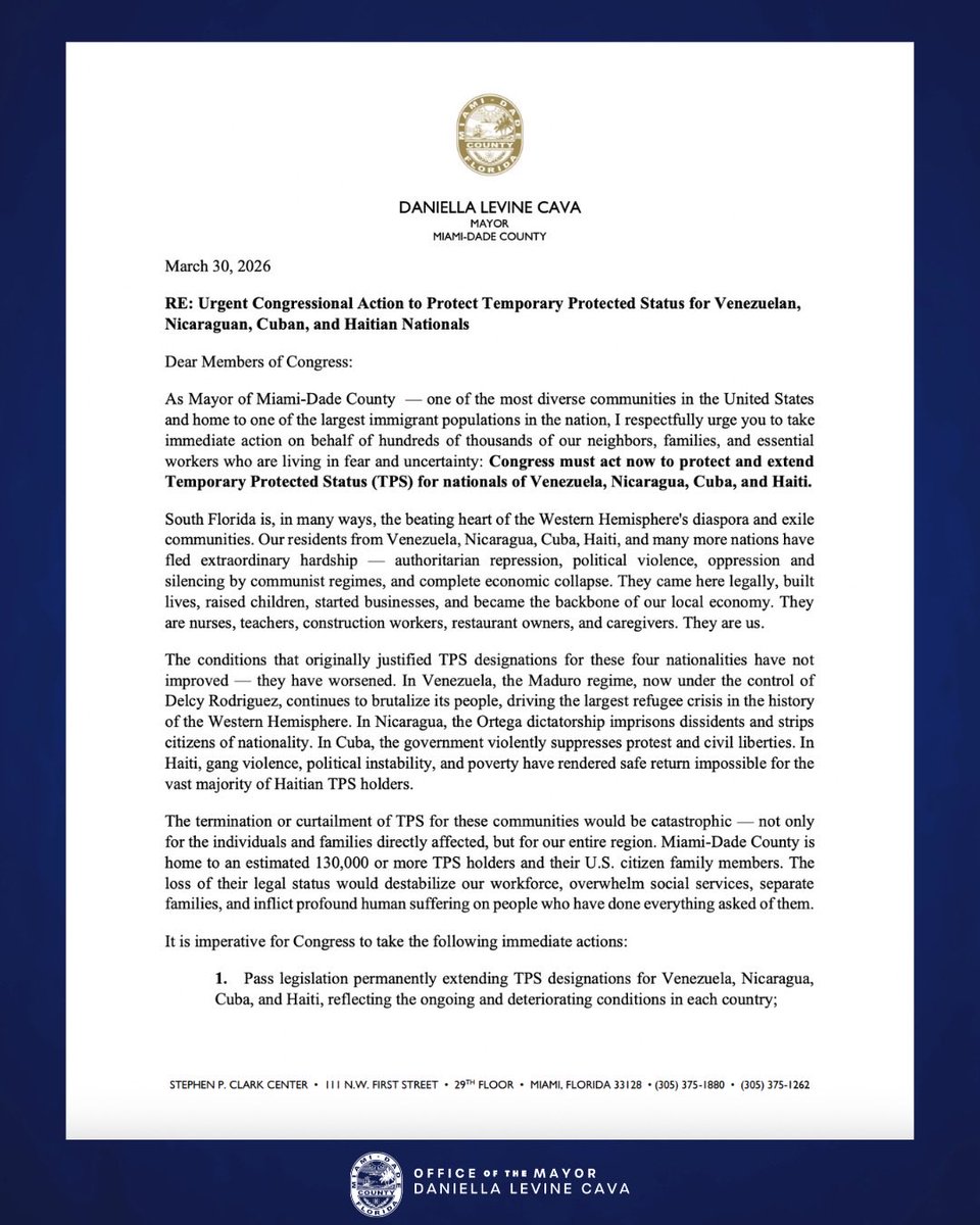 Daniella Levine Cava tweet media