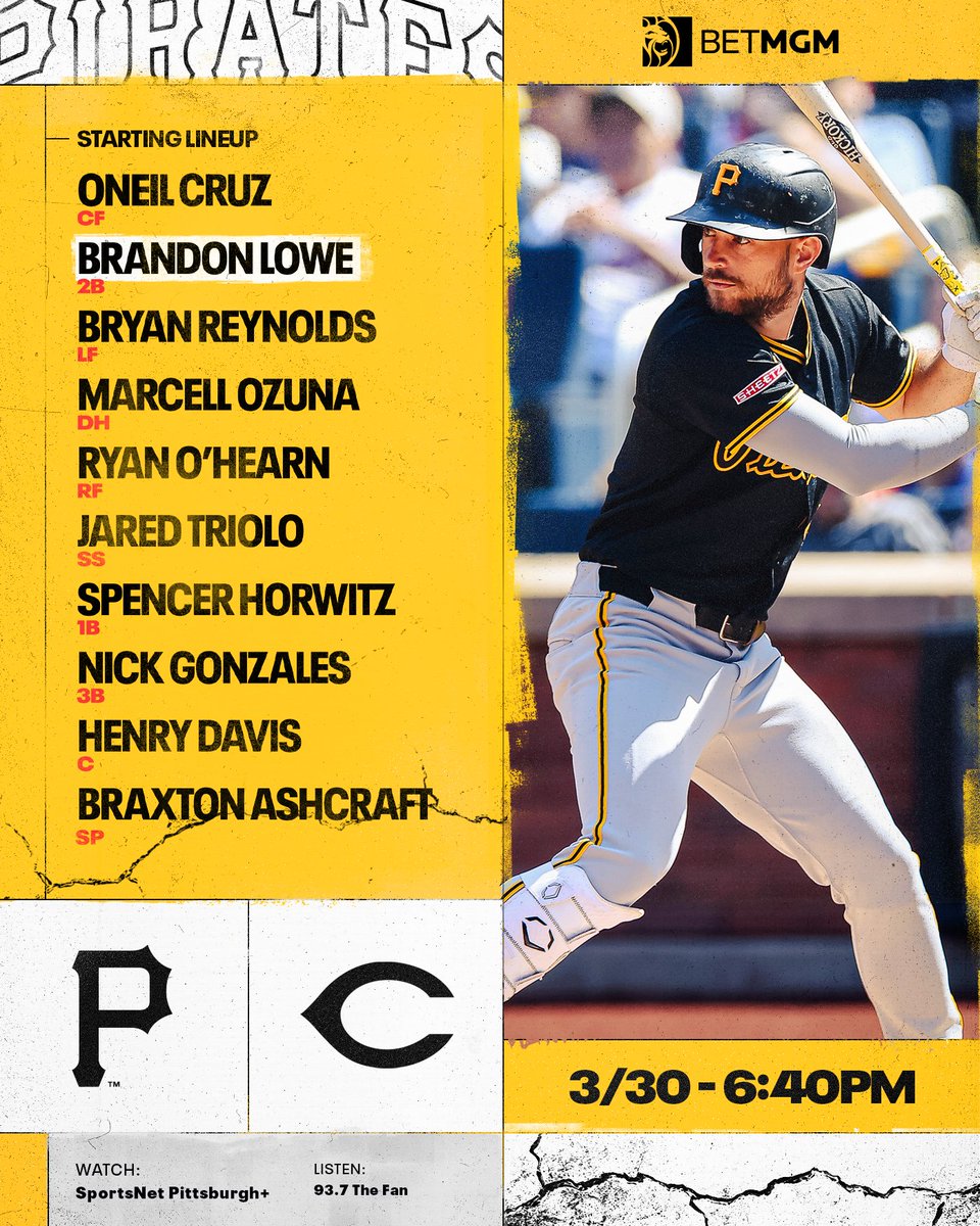 Pirates's tweet image. 4/162.

📺: @SNPittsburgh +
📻: @937theFan