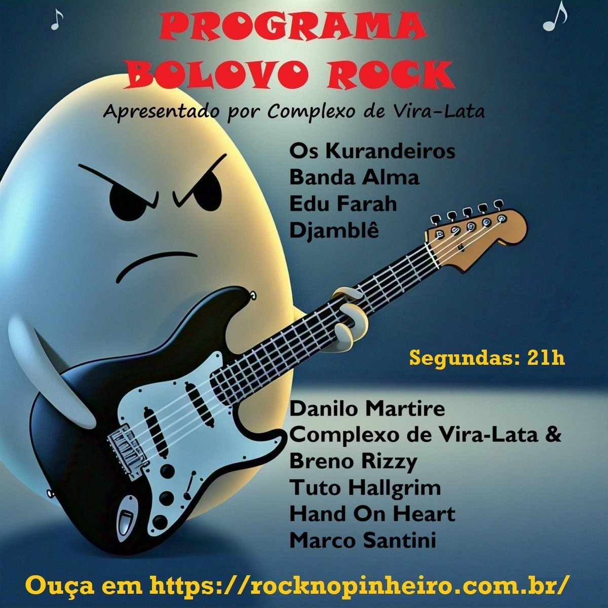 KimKehl's tweet photo. Zumbinions, atenção!🧟🧨
Os Kurandeiros no programa “Bolovo Rock”!🤯
Tour virtual pelas webradios!✈️
Apresentação: Julio Vieira (Banda Complexo de Vira-Lata)
Segunda – 30/3 – 21 h
https://t.co/i2oYF6YsoN
Hoje: https://t.co/0VBlHxOrZl