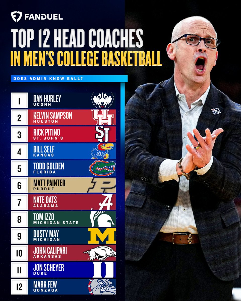 FDSportsbook's tweet image. Dan Hurley is the KING of college basketball 👑

What would you change here? 🤔