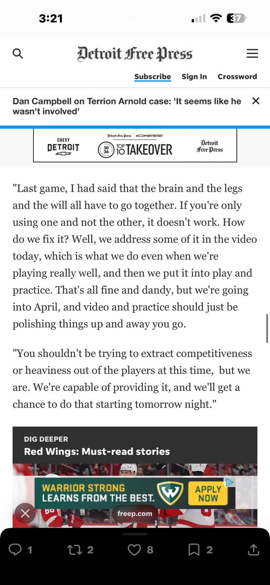 Hockeytown Hangout tweet media