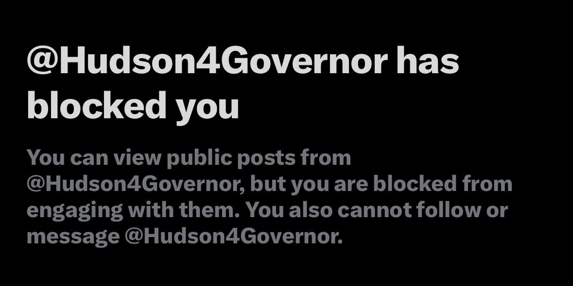 TweetHeckles's tweet photo. Warning to Michigan: This @Hudson4Governor guy is not only a tool and an idiot, but he’s also thin-skinned. What a wuss. https://t.co/bZkD6MTZAb