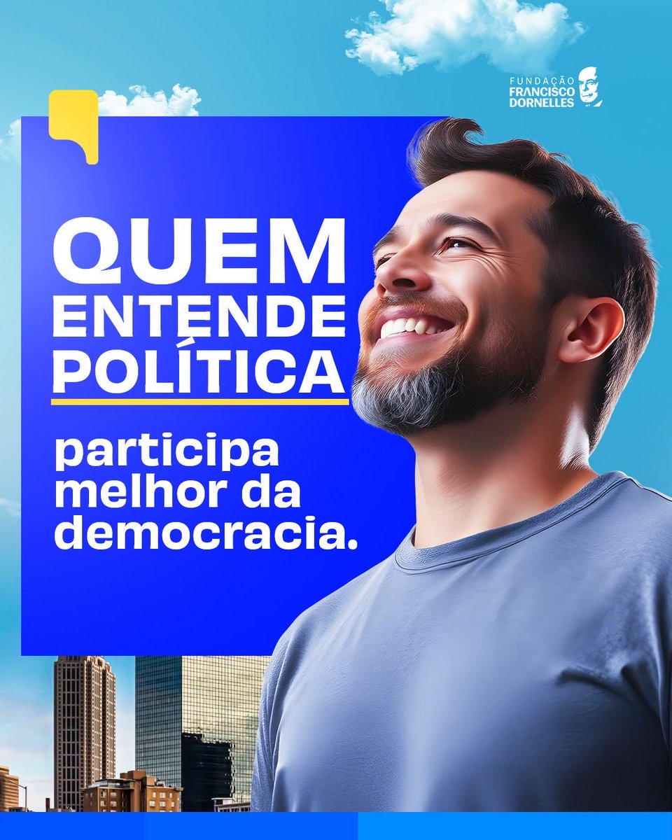 A participação consciente fortalece as instituições e contribui para uma sociedade mais justa. A Fundação Francisco Dornelles incentiva a formação cidadã por meio de cursos gratuitos e online. 
Acesse o nosso site e confira!
ffd.org.br