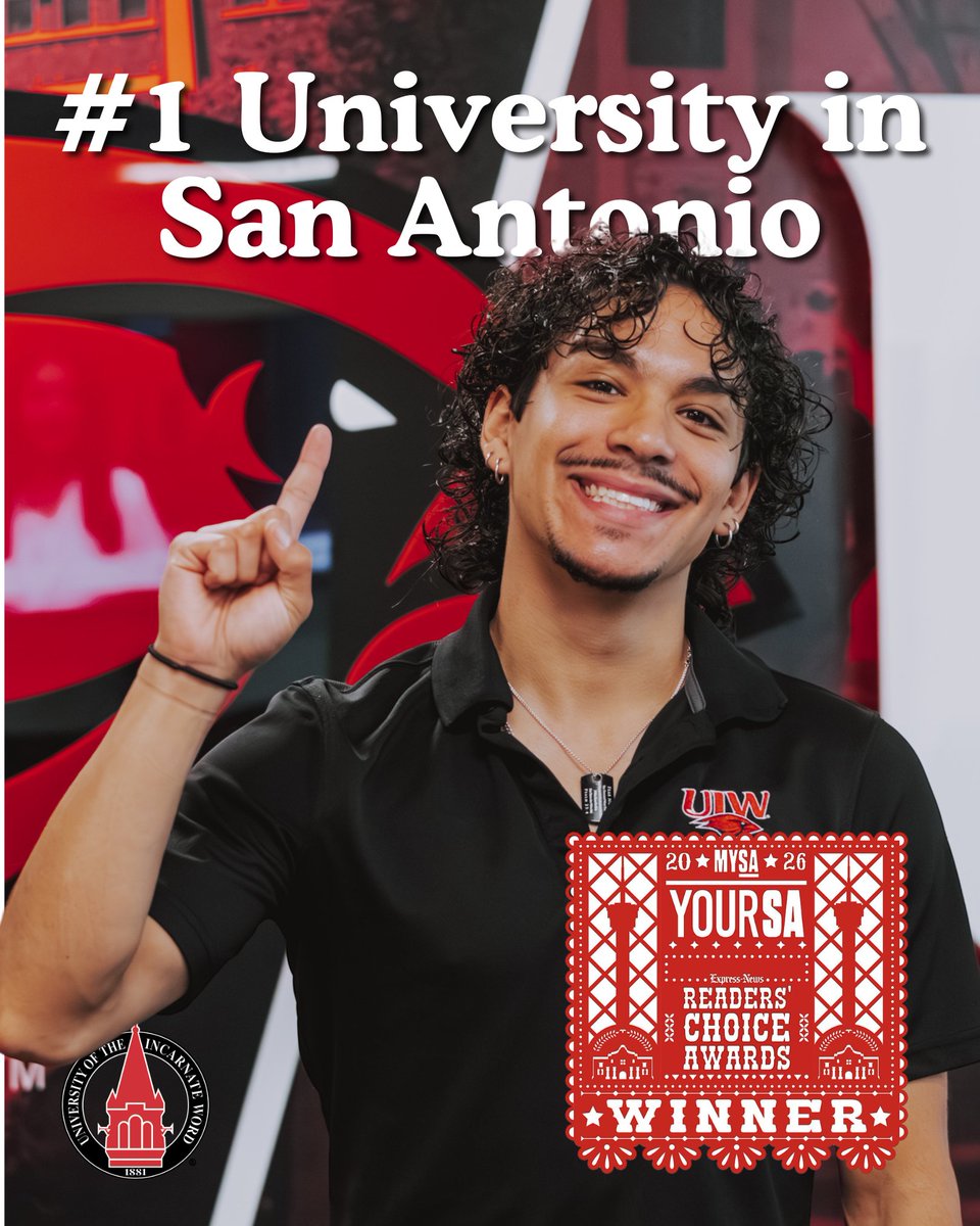uiwcardinals's tweet photo. San Antonio’s Best Local University ❤️
Cardinal community, this one’s yours!
#UIW #YOURSA #BestUniversity https://t.co/wkUKaTbYc5