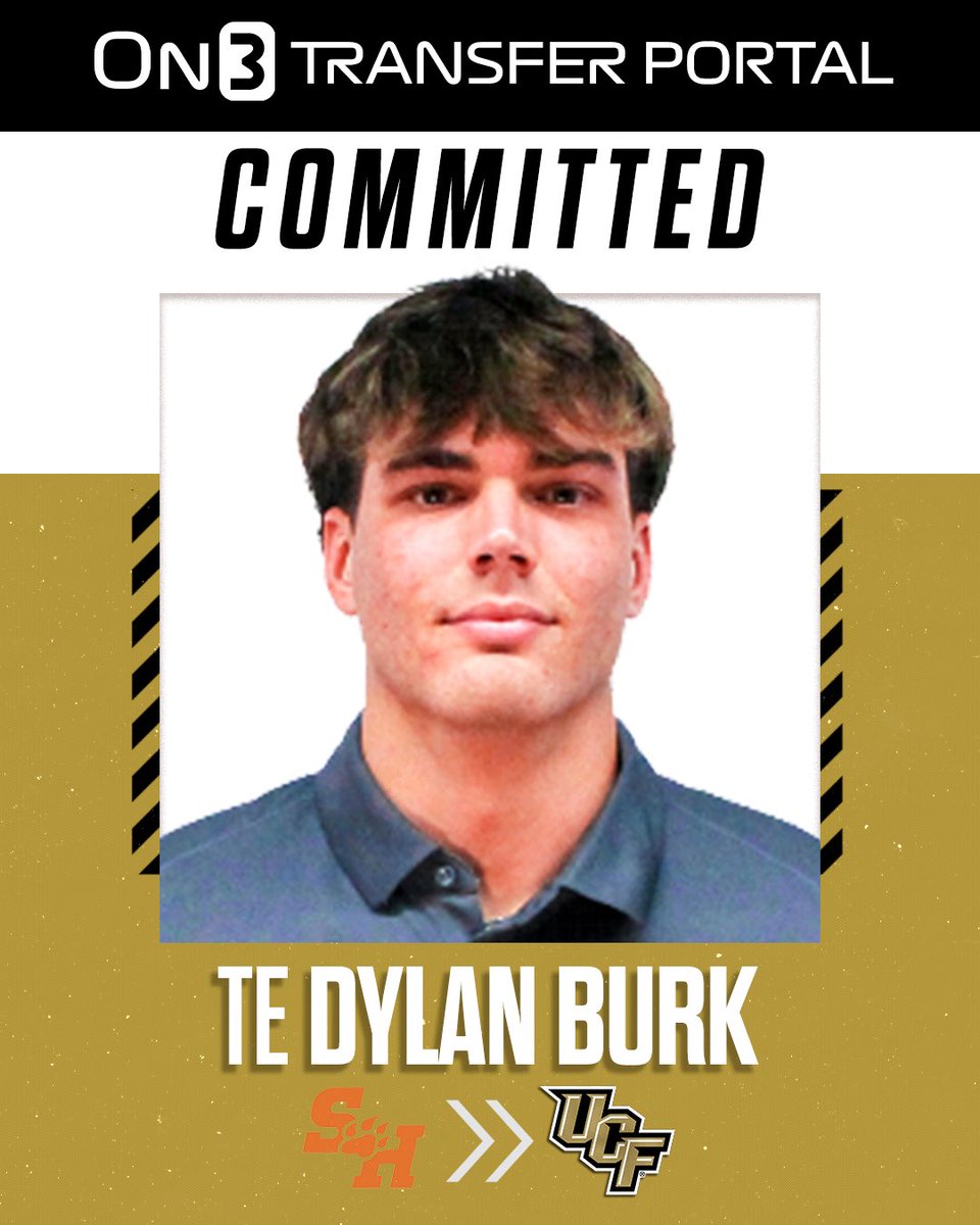 TransferPortal's tweet photo. BREAKING: Sam Houston transfer TE Dylan Burk has signed with UCF, @PeteNakos reports⚔️

https://t.co/kSYG7dYADj https://t.co/tGvrhKeWyK