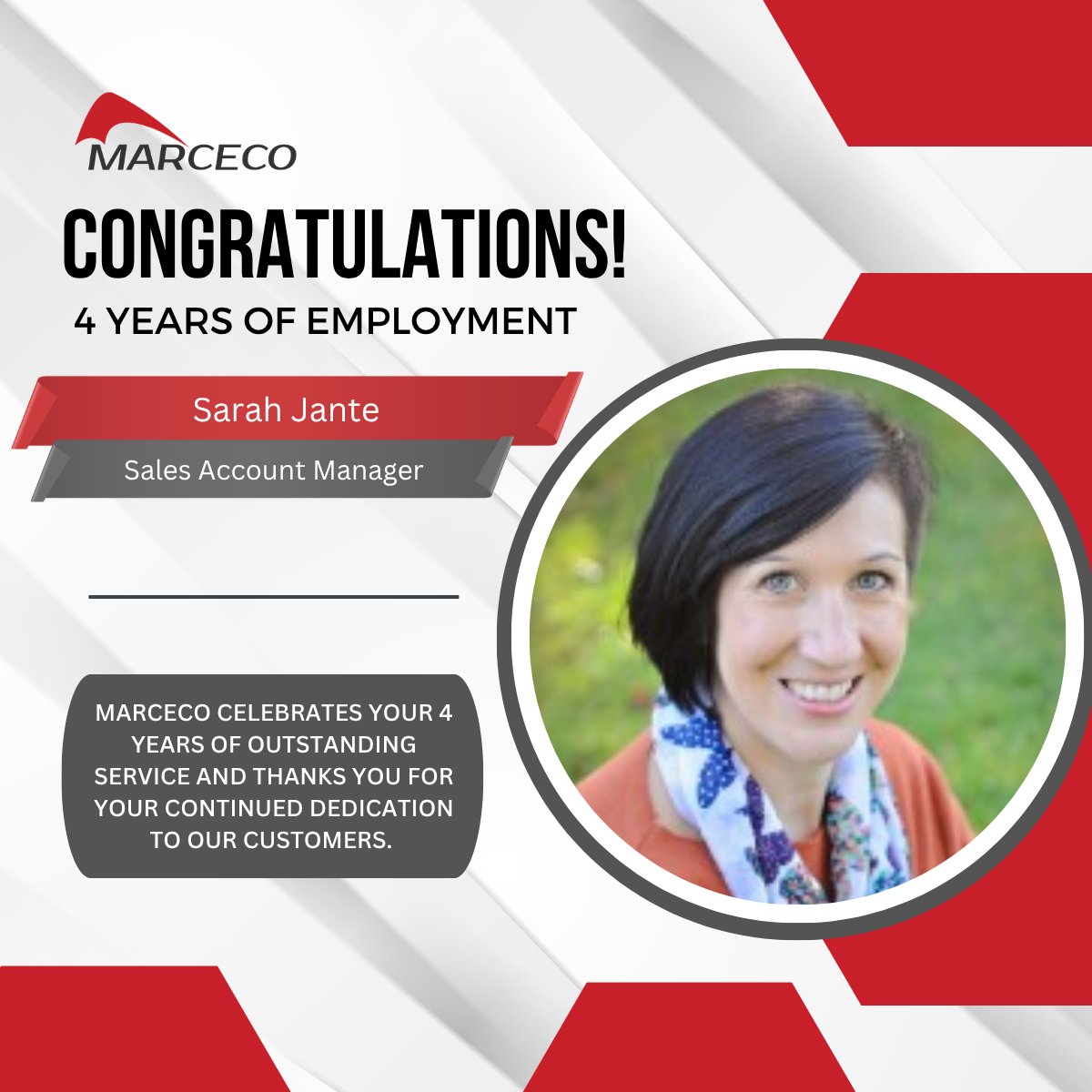 MarcecoNation's tweet image. 🎊 Celebrating 4 years with Sarah Jante!

Her consistency, positive attitude, and commitment to supporting our partners make a real impact every day. Grateful for all she’s done and excited for what’s ahead! 🙌

#SarahJante #4YearsStrong #MarcecoStrong #TeamMarceco 🎊
