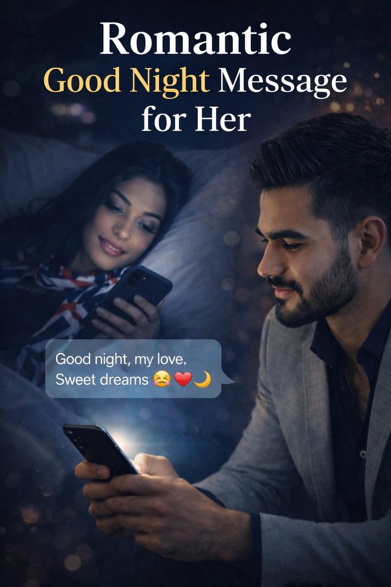 zojgram's tweet photo. Romantic good night message for her
Discover the most romantic good night messages for her. Sweet, flirty, and unforgettable texts to make her fall asleep thinking of you.
https://t.co/FUnnMqucKB https://t.co/QHXMGRfJpD