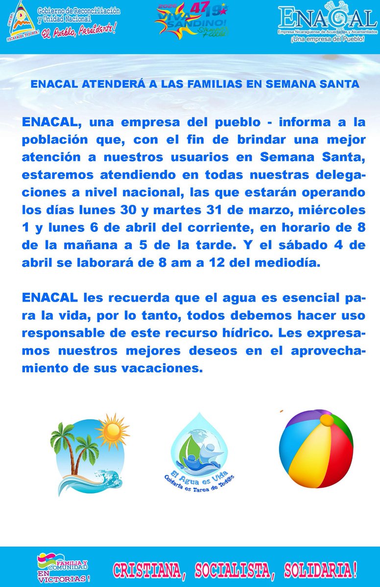 ENACAL Nicaragua tweet media
