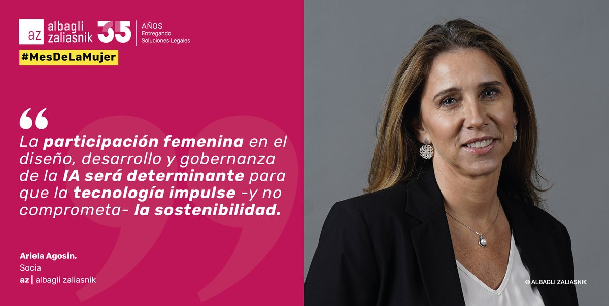 En el marco del Mes de la Mujer, compartimos la siguiente reflexión de nuestra socia Ariela Agosin, sobre la importancia de incorporar a las mujeres en el desarrollo de Inteligencia Artificial y la sostenibilidad.

Revisa la columna completa aquí lnkd.in/dAyPpTkd.

#az