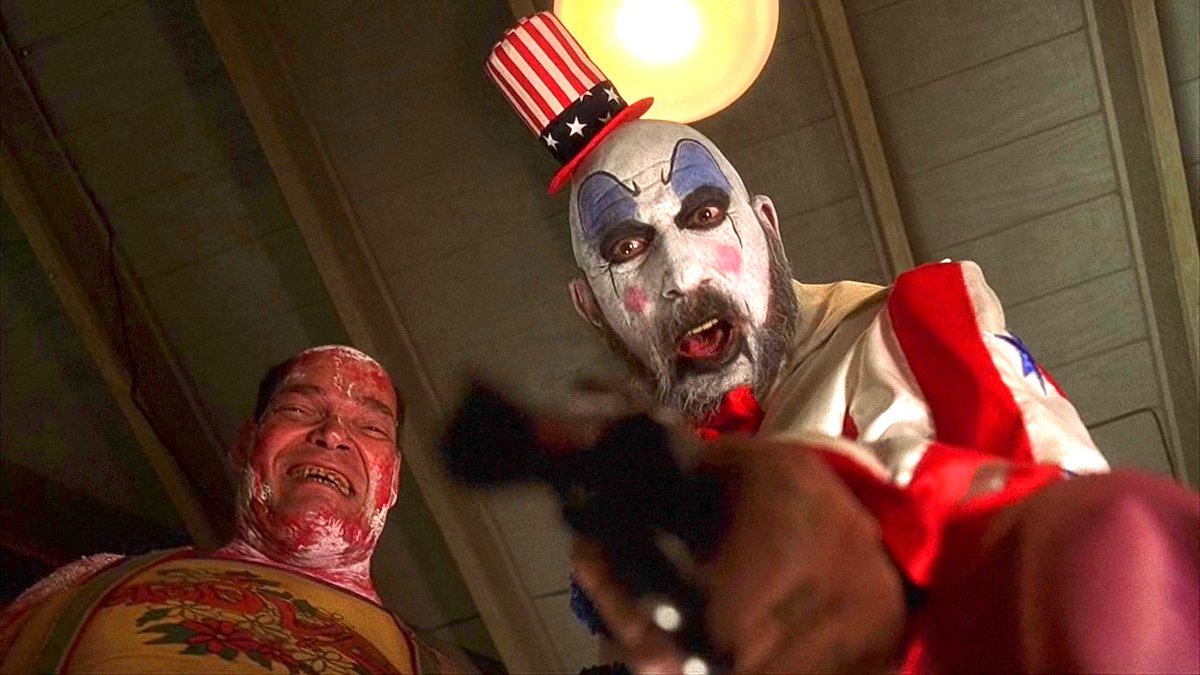 EugWSerra's tweet photo. On April 11, 2003, HOUSE OF 1000 CORPSES was unleashed in theaters! #Houseof1000Corpses #RobZombie #SidHaig #BillMoseley #SheriMoon #SheriMoonZombie  #KarenBlack #RainnWilson #DennisFimple #MichaelJPollard #IrwinKeyes #Fangoria219 https://t.co/sh7yXPp4VJ