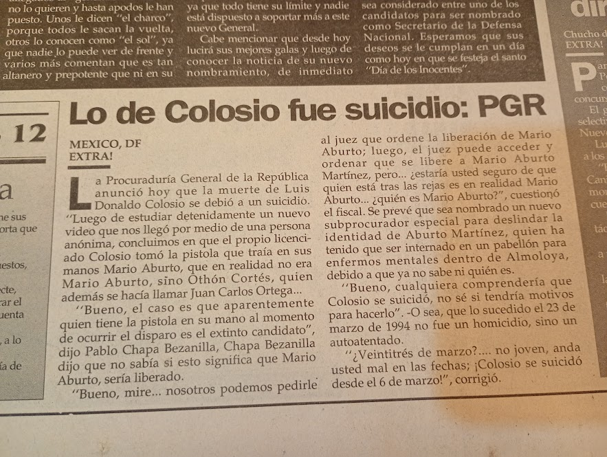 gilbertosolis's tweet photo. Lo de Colosio fue suicidio.  Nuestras autoridades, como siempre, haciendo malabares para cambiar la versión de los hechos.
#prensavendida #4Tnorteña #elnorteado https://t.co/KYWMCLyXs2