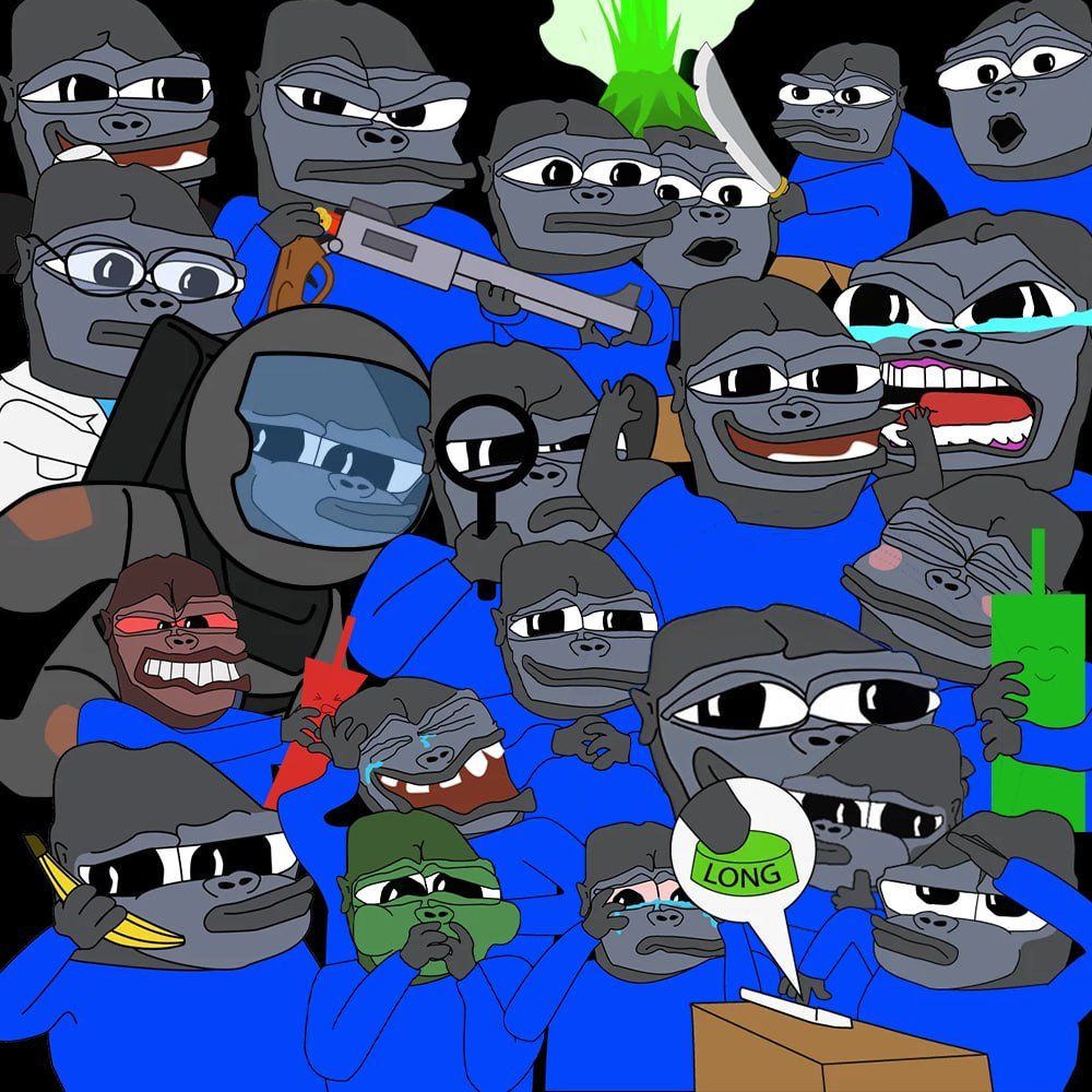 All apes...

In one place