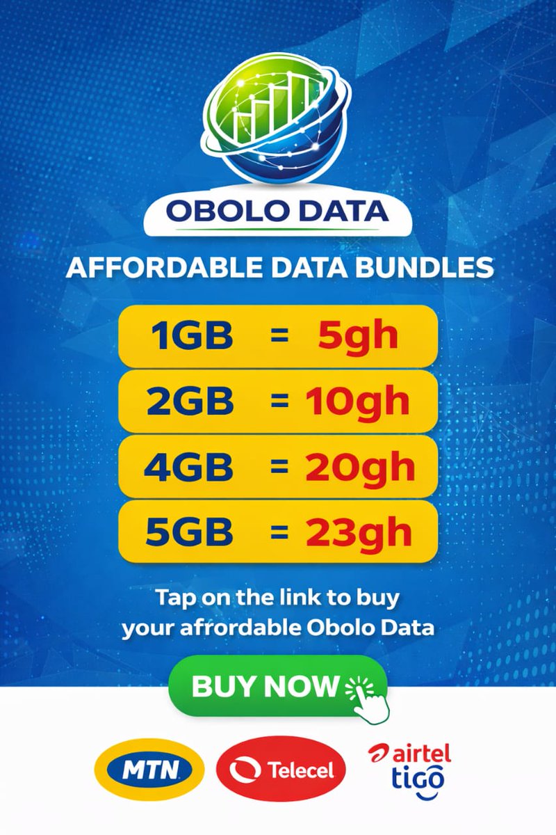 sir__rabbi's tweet photo. @samiedosty Buy 1GB Data for just 5gh!
MTN | Telecel | AirtelTigo |
Tap on this link to buy now
https://t.co/WfT7NNqyzB https://t.co/sr9sieK6TT