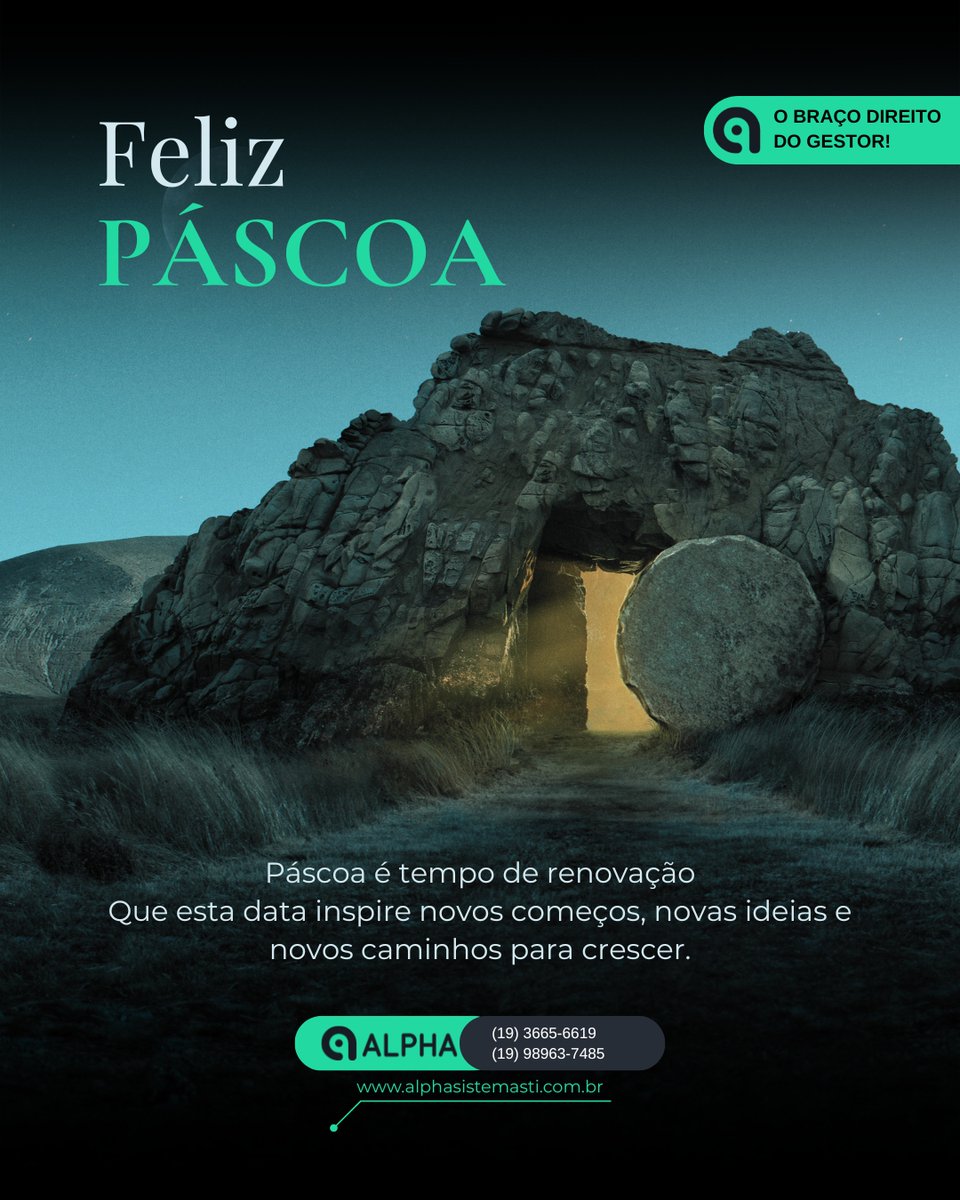 alphasistemasti's tweet photo. A Páscoa nos convida a refletir sobre renovação, esperança e novos começos.

A equipe da Alpha Sistemas deseja uma Páscoa de renovação, propósito e crescimento.

Alpha Sistemas para Empresas. O braço direito do gestor!
(19) 3665-6619

#FelizPascoa #Pascoa2026 #Pascoa #Mococa https://t.co/0wkCjB6GCy