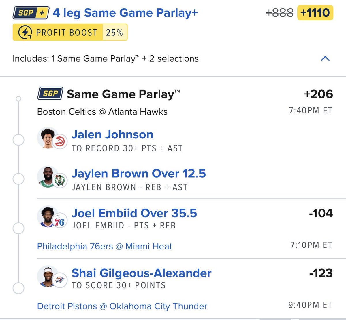 ChillyBets's tweet photo. The Four O’clock Four Man 🏀⏰

$100 giveaway to someone who comments when this cashes 💰

Dm “80” for 80% off the week 📲 https://t.co/eDJl7XC9tu