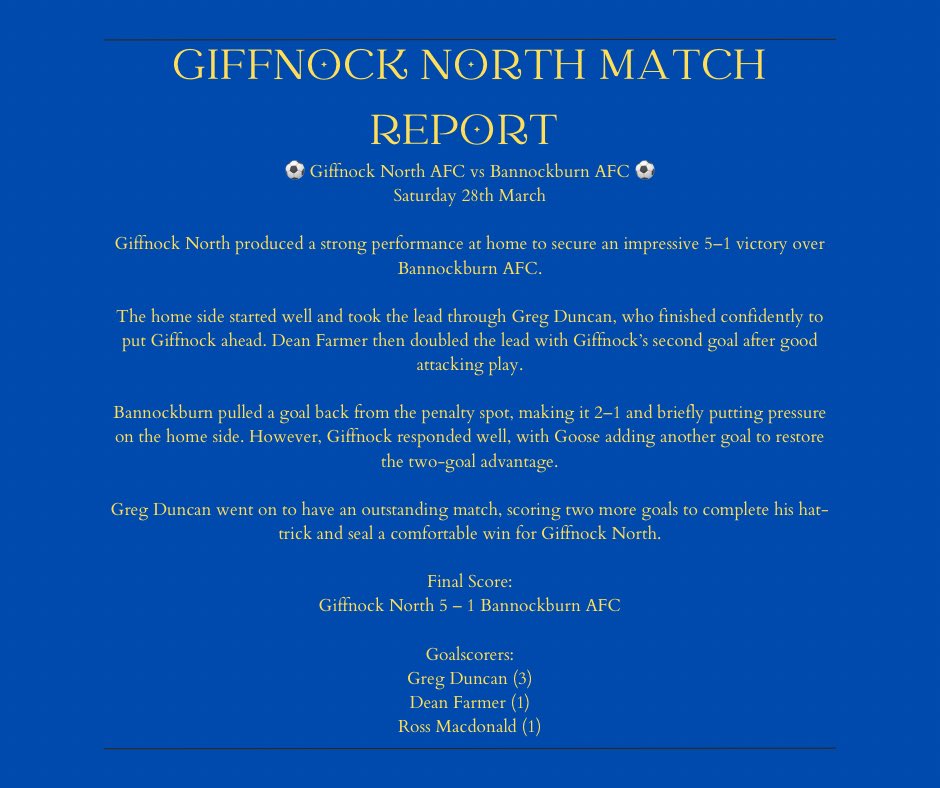 Giffnock North AAC AFC tweet media