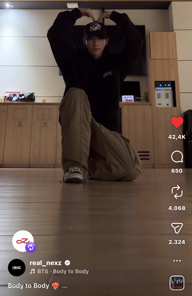 nexzpopbase's tweet photo. BTS’ Jungkook has reposted NEXZ Yu recent freestyle “Body to Body” reel on Instagram https://t.co/GjVsZMCXpk