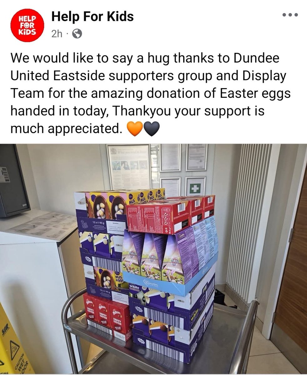 DisplaysDufc's tweet photo. Through donations made by our members, we are pleased to donate a number of Easter Eggs to Help for Kids. https://t.co/iaUoG5Hcux