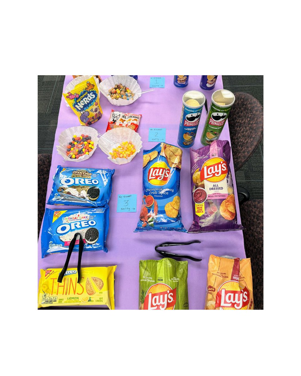 SouthProvSchool's tweet photo. Munch Madness day 1: The No OG's Sweet v Salty Bracket. Not pictured: staff reaction to the KFC Jellybeans 😂 @AGHoulihan @DiazTeaching @jgriffith352 @UCPSNC #rethinkingalted #phoenixfamily https://t.co/RAbScW0dVS