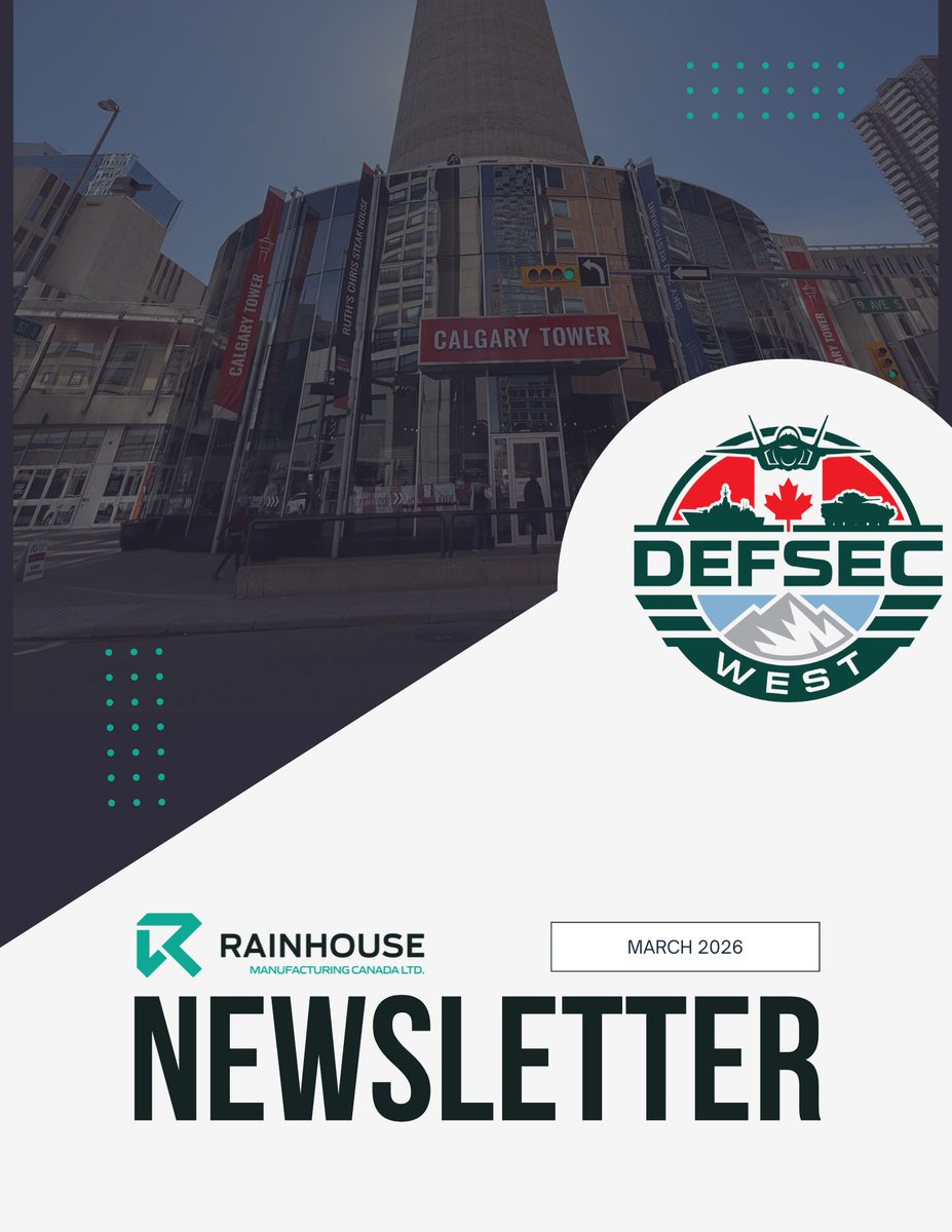 RainhouseCanada's tweet image. @RainhouseCanada attended DEFSEC West in Calgary, connecting with industry leaders across Canada’s defence and manufacturing sectors.

📖 Read more in our March newsletter:
rainhouse.com/newsletters/de…

#Rainhouse #DEFSEC #Manufacturing