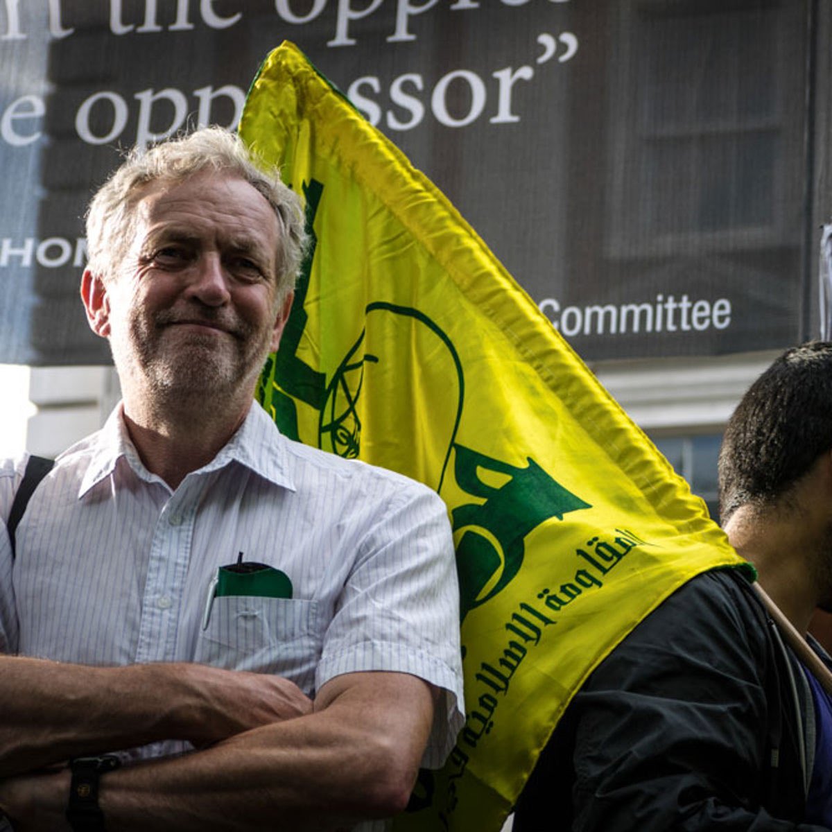 PhilipProudfoot's tweet photo. Whenever you see deranged Hezbollah posts, just remember people argue the political wing was only proscribed in 2019 by Sajid Javid to discredit Jeremy Corbyn as a ‘friend of terrorists’

because he was once photographed next to Hezbollah flag at a protest

I am not even joking. https://t.co/LcM0XFKnZ9