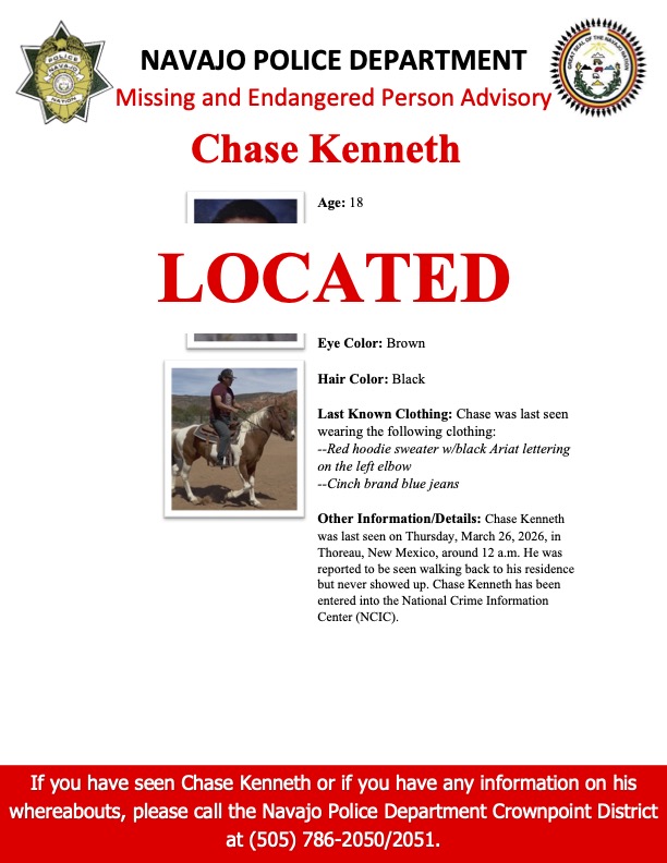 Navajo Police Department tweet media