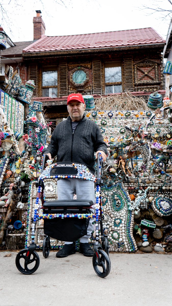 femi_phelps's tweet photo. I sat down with Albino Carreira famous for his seashell home and bug van, both popular Toronto attractions. Recently, he was faced with a tough decisions to part with his beloved van to pay for a leaky roof. Luckily, three brothers helped save the van. https://t.co/sCS73HXfP9 https://t.co/dKyB1NlPkQ