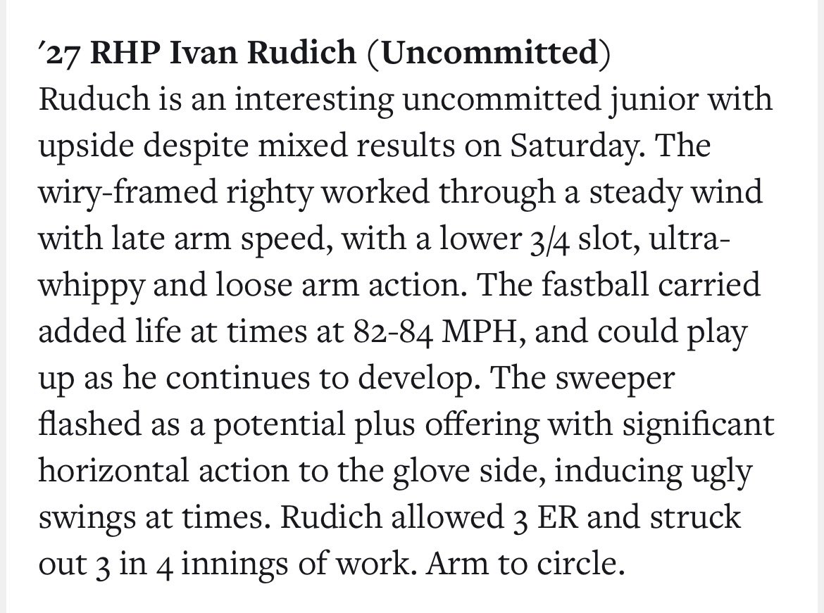 ivanrudich1's tweet photo. Thank You @PrepBaseballWA https://t.co/BqE1s3Qr9h