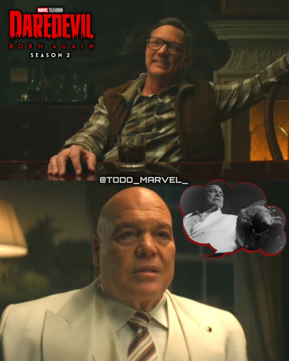 marvel_todo's tweet photo. No puede ser la cara de Kingpin, se aguantaba las ganas de hacerle a Mr. Charles lo mismo que al comisionado Gallo 💀

Is that how it went, @vincentdonofrio?

#DaredevilBornAgain #Daredevil #Kingpin #MarvelStudios #CharlieCox #VincentDonofrio https://t.co/nzeSqsYE7I
