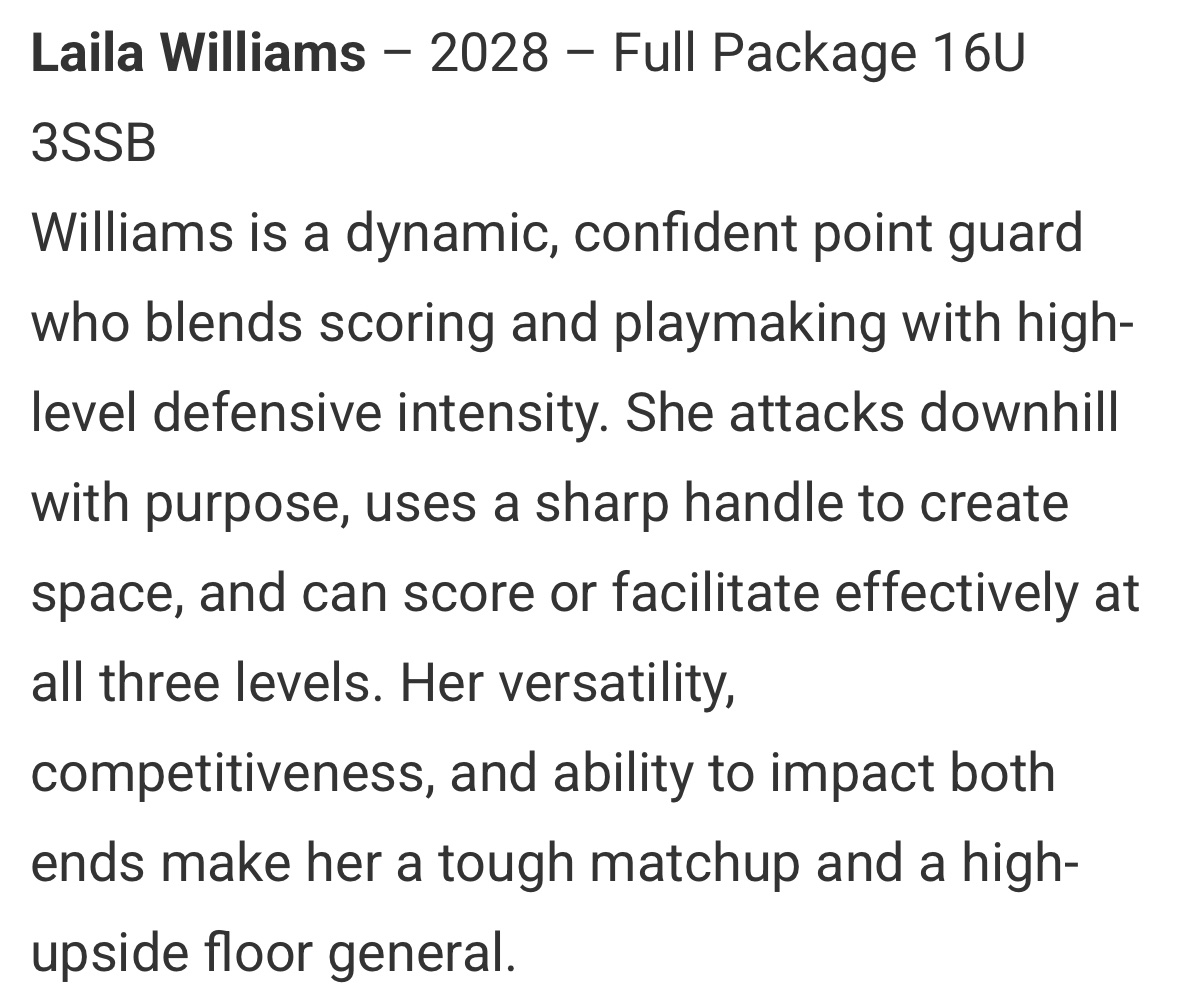 LailaHoops's tweet photo. Thank you for the recognition🙏🏾
@JrAllStarBB @JrAllStar_IL 
@3SSBGCircuit  #3SSBGirls https://t.co/wldhO0iPYZ
