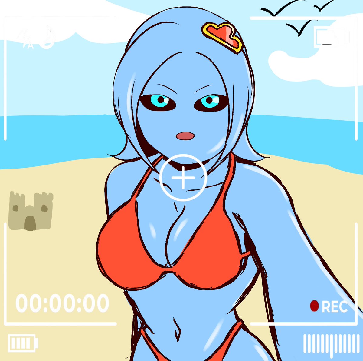 yuzo_gin's tweet photo. Foi maneiro fazer essa composição ⛱️

#dragonball #oc #praia #majin https://t.co/F1NbEXeFqv