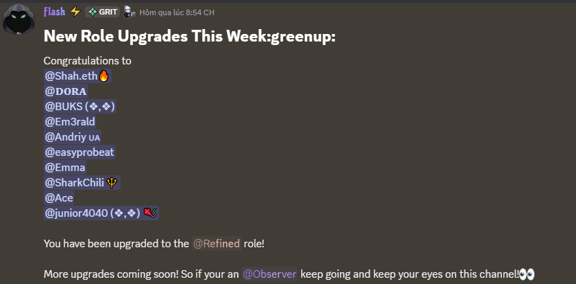 BaTrinh99's tweet photo. π Congratulations to all the legends who have just been upgraded to Refined level on Optimum!
π Hard work, perseverance, and contributions have paid off!
Once again, congratulations to all of you!
#Optimum #Web3 #CommunityWins
@get_optimum https://t.co/4VDOvOnCmP