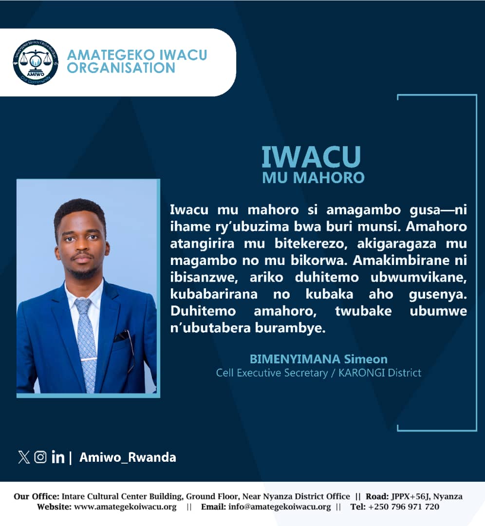 Amategeko Iwacu Organisation (AMIWO) tweet media