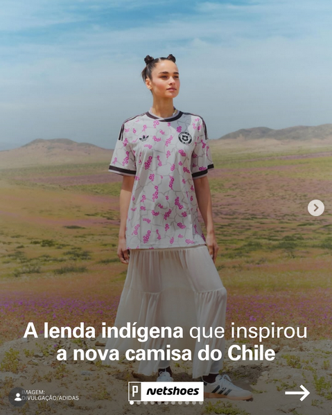 O design diferenciado da nova camisa da seleção chilena traz muito
